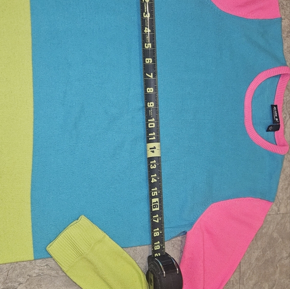 EUC SizeL Color-blocked ALLEN B knitted sweater by Allen Schwartz - Picture 5 of 8